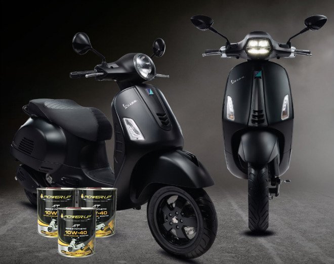 Dung tích nhớt xe máy Piaggio Vespa Primavera, nhớt xe máy thay bao nhiêu lít?