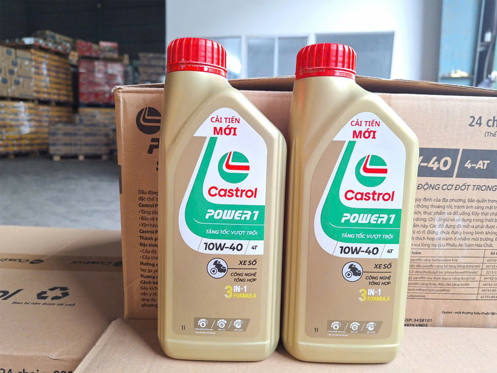  Nhớt Castrol Power 1 4T 10W-40 cho xe số: Hiệu suất vượt trội và bảo vệ tối ưu