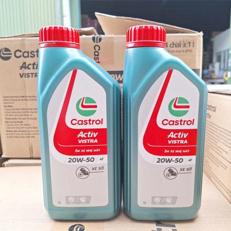 Nhớt Castrol Activ Vistra 4T 20W50 Cho Xe Máy - Giải Pháp Bảo Vệ Tối Ưu Cho Động Cơ.