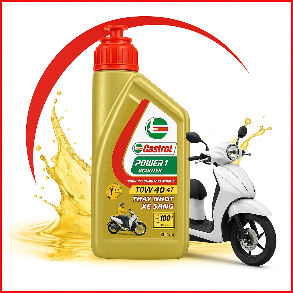 Lý do giá nhớt Castrol xe ga có thể chênh lệch?