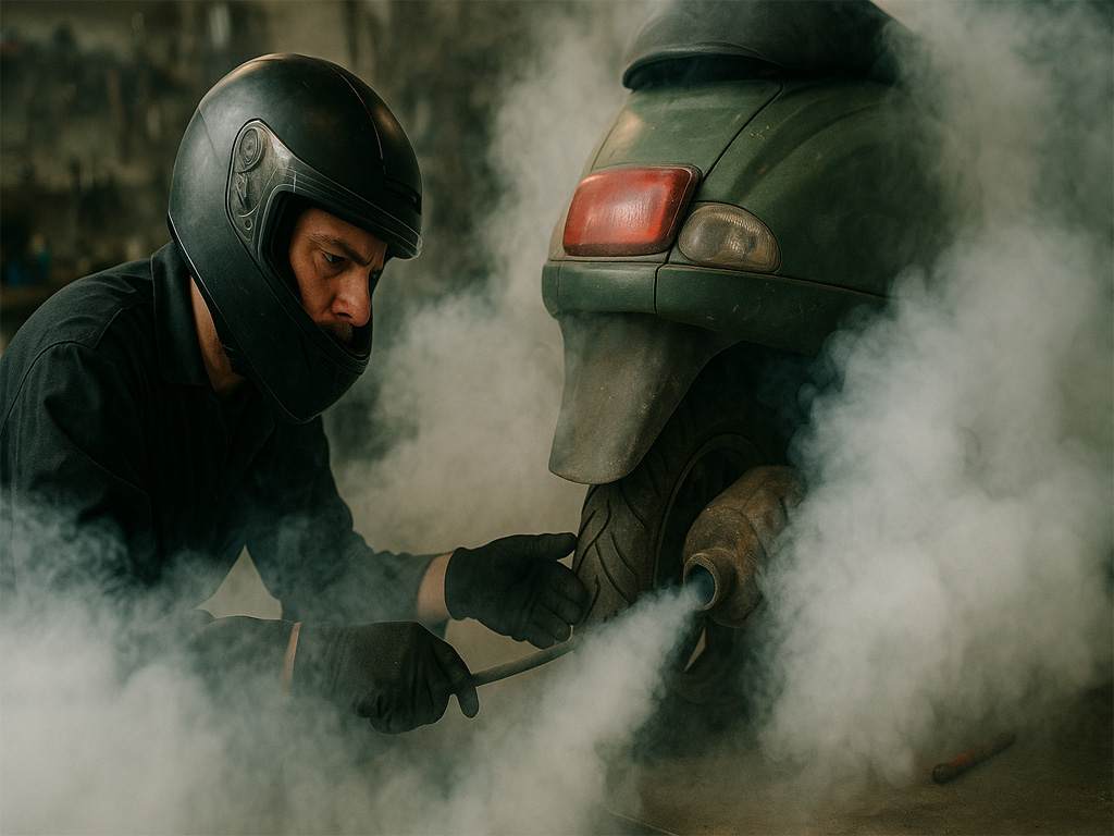 Xe Máy Đi Khói Ra Nhiều