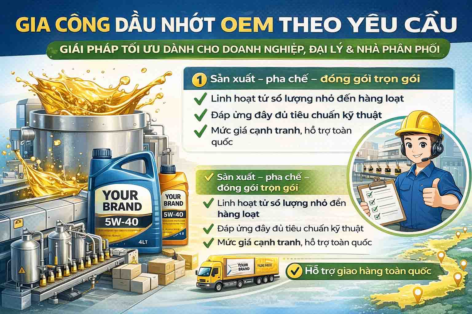 Gia công dầu nhớt