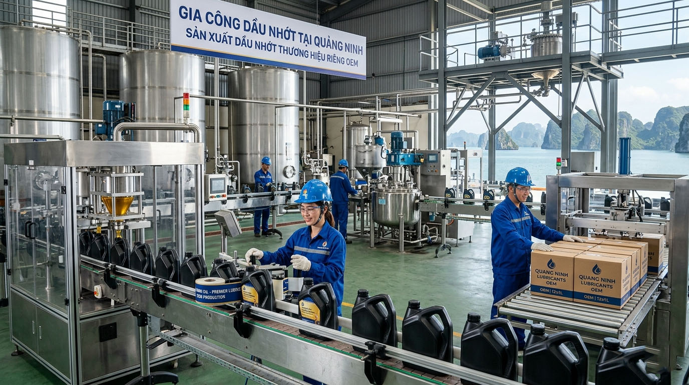 Gia công dầu nhớt tại Quảng Ninh | Sản xuất dầu nhớt thương hiệu riêng