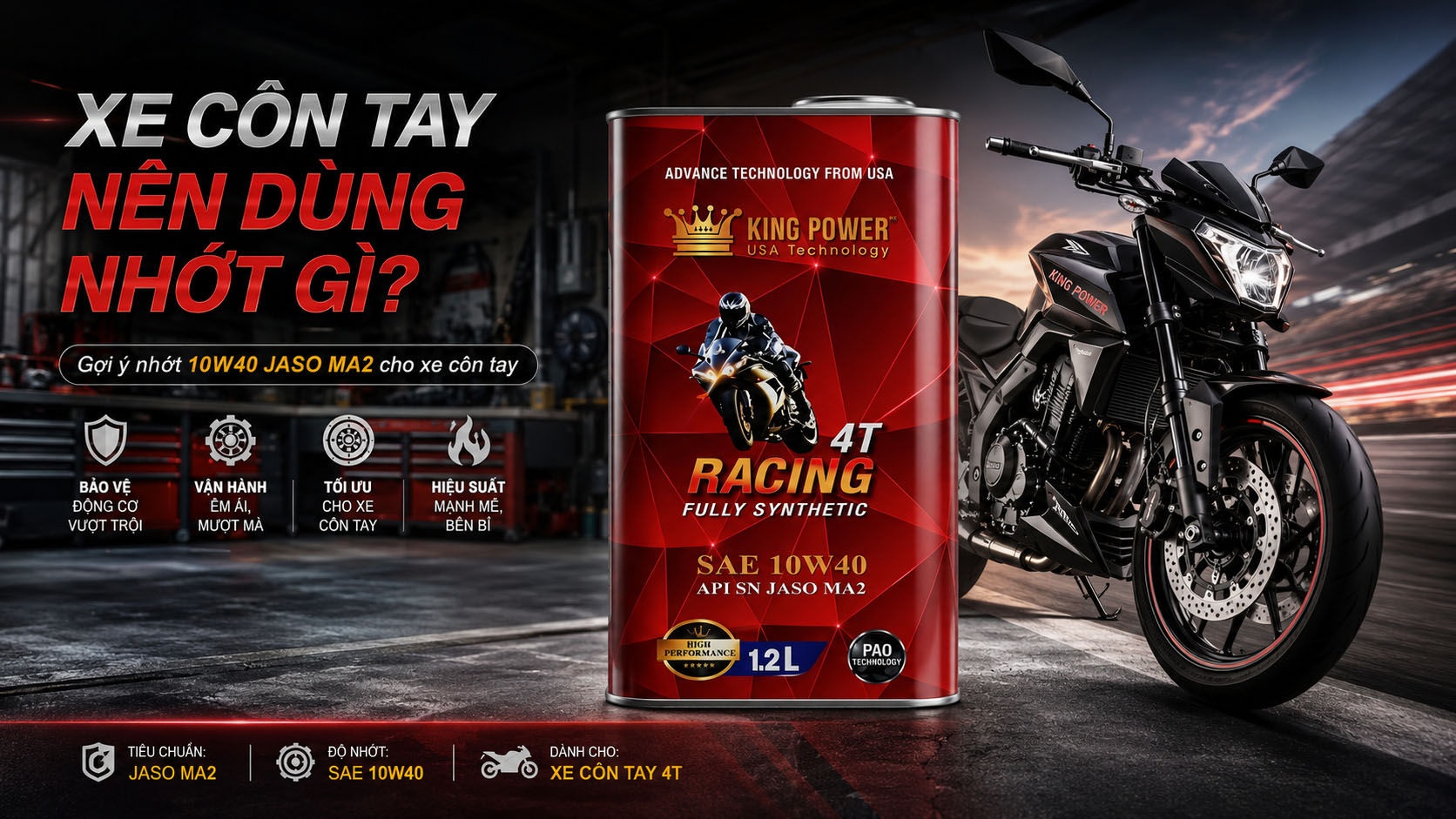 Xe Côn Tay Nên Dùng Nhớt Gì?